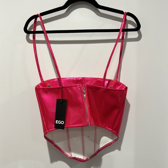 EGO CORSET CROP TOP IN PINK - Picture 6 of 6